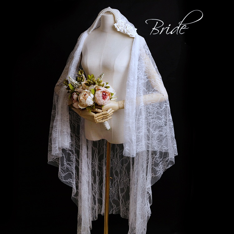 Hand-made Vintage Lace Veil Hat