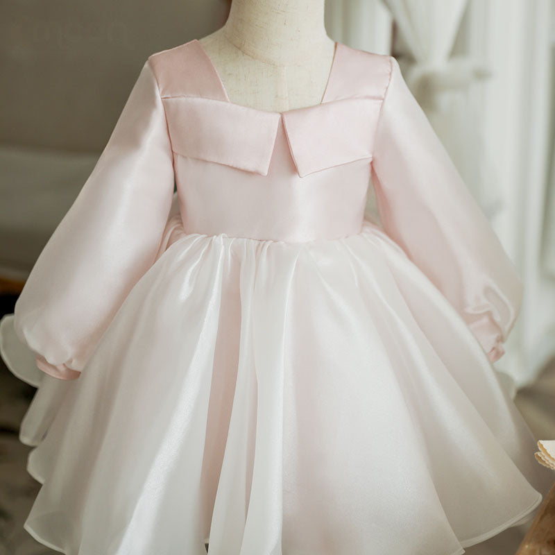Pink Square Neck Elegant Princess Dress