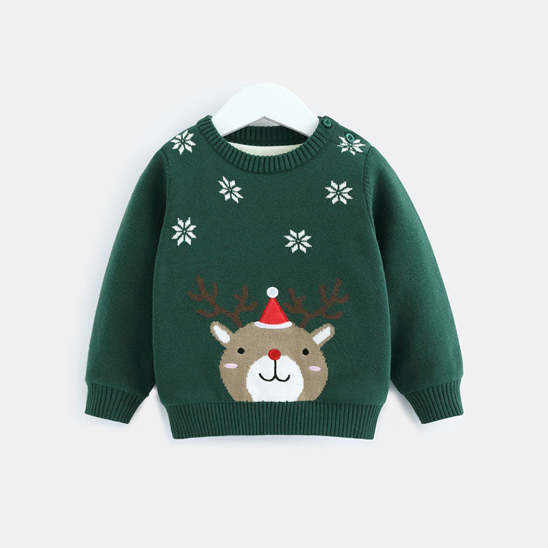 Christmas Round Neck Winter Baby Sweater