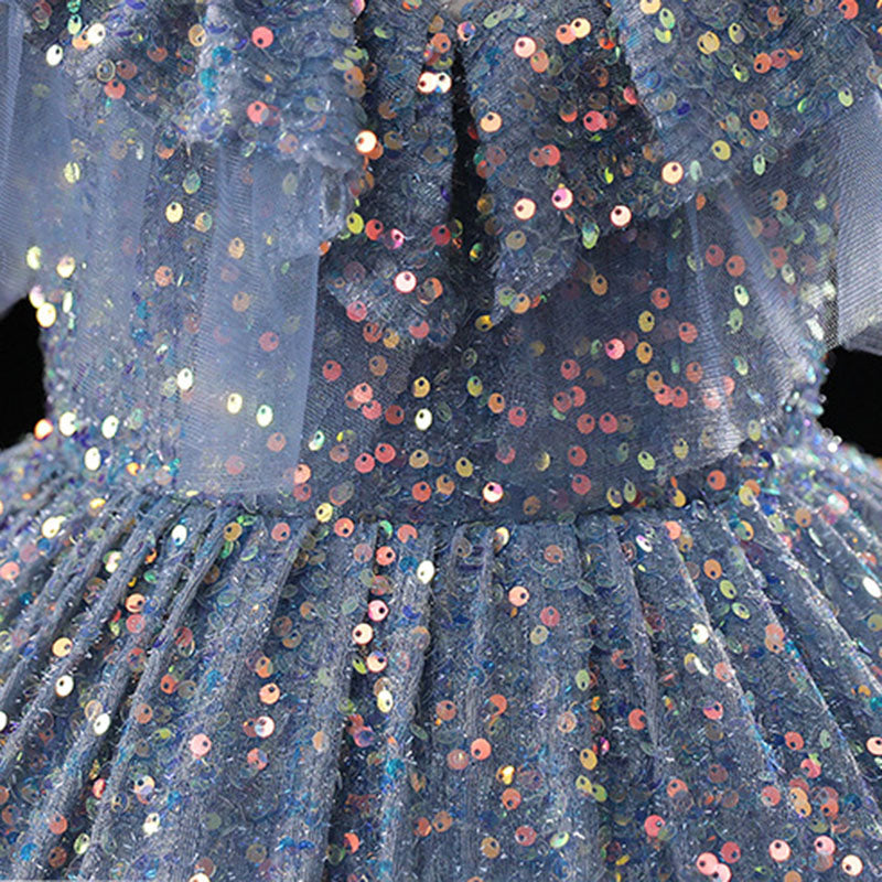 Sequin V-neck Princess Dress