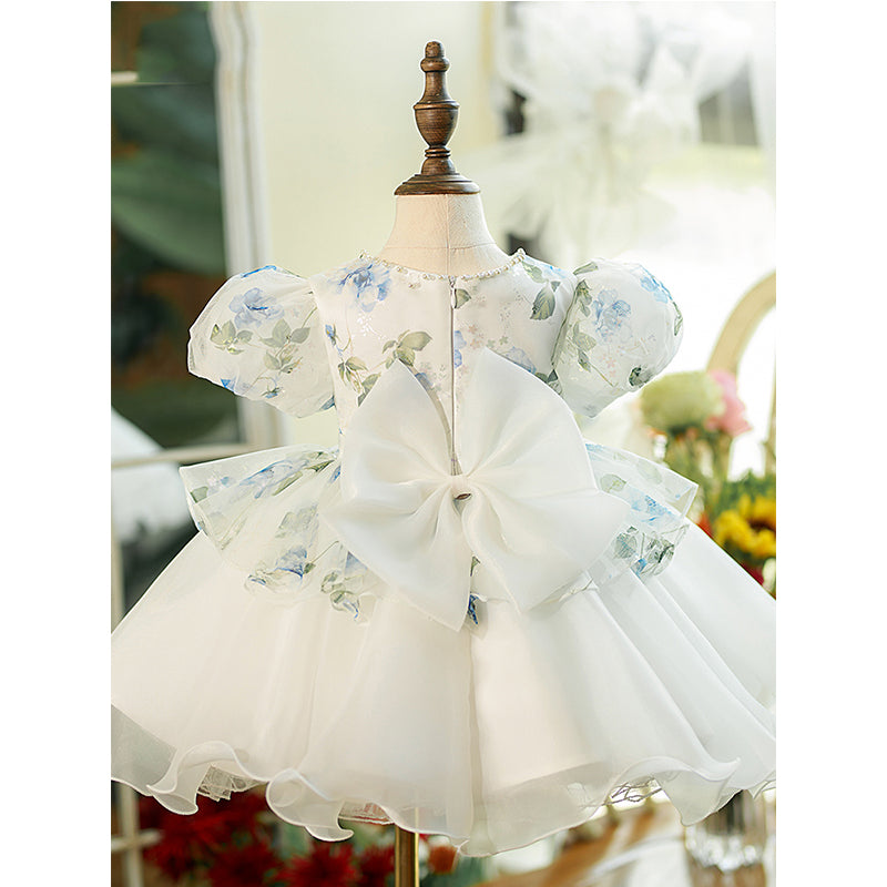 Luxury Baby Girl Floral Birthday Party Princess Dress