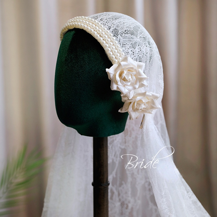 Hand-made Vintage Lace Veil Hat
