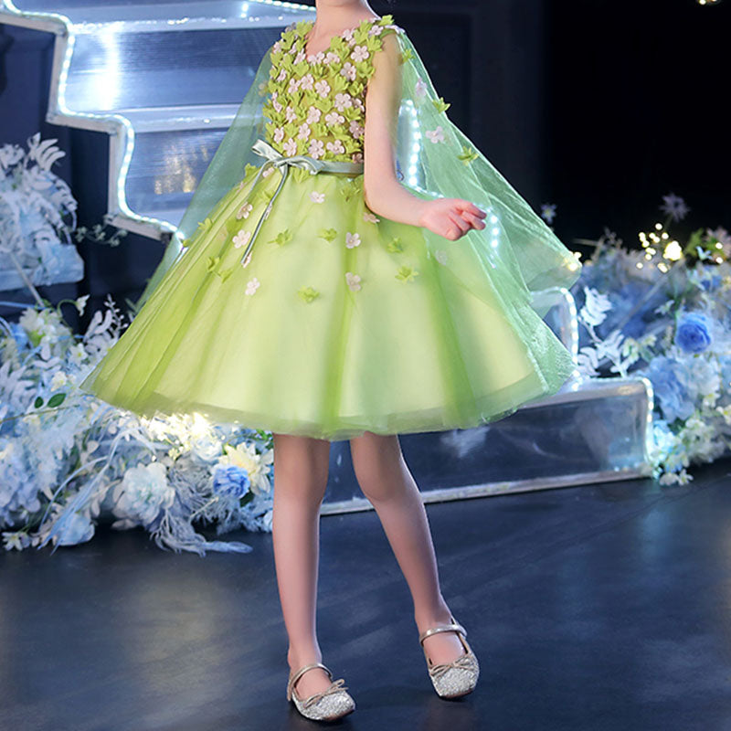 Baby Girl Summer Pageant Green Flower Girl Dress Wedding Princess Dress