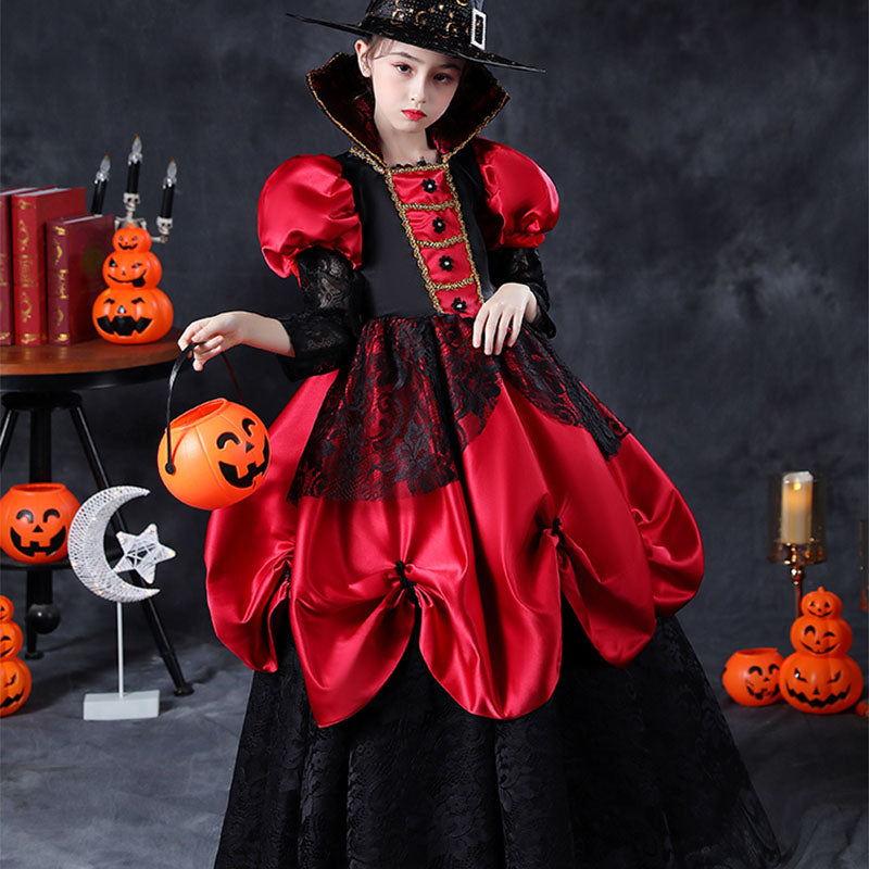 Halloween Costume Girl Vampire Queen Cosplay Dress