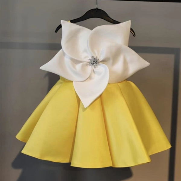 Bow Cute White Party Birthday Festival Dress
