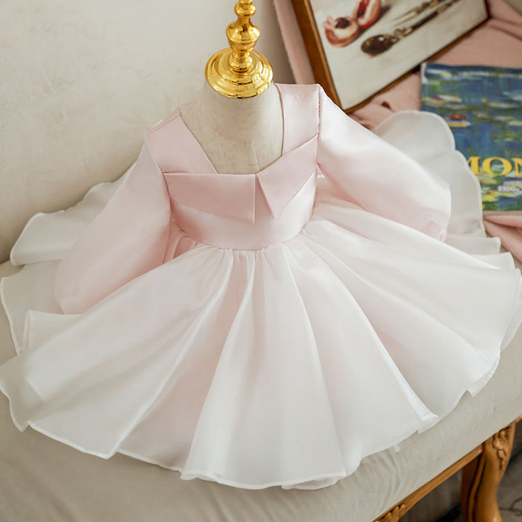 Pink Square Neck Elegant Princess Dress