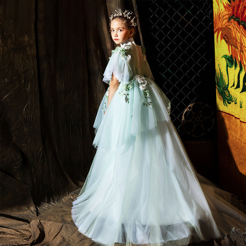 Flower Girl Dress Children Easter Dress Luxury Puffy Communion  Princess Wedding Pageant Dress