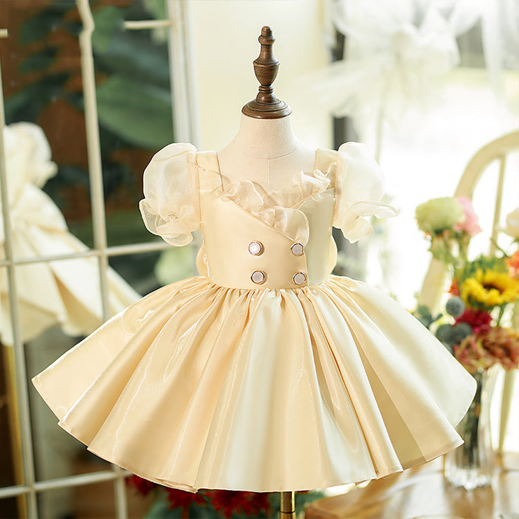 Toddler Ball Gowns Little Girl Easter Communion Party Dress Pageant Bow Puffy Princess Dress