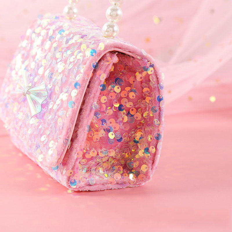 Cute Bow Sequin Princess Crossbody Handbag