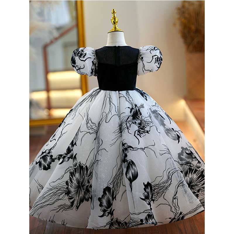 Girls Communion Dress Toddler Puffy Pageant Dress Baby Girl Birthday Party Dress