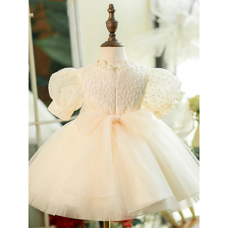 Baby Girl Dress Little Girl White Puffy Beauty Communion Pageant Princess Baptism Dress