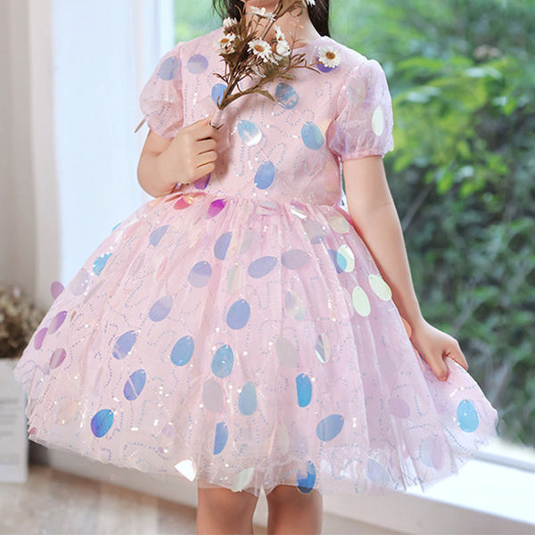 Baby Girl Dress Toddler Ball Gowns Princess Circle Sequins Birthday Party Dress