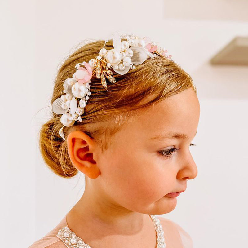 Sweet Head Flower Hairpin Bead Headdress