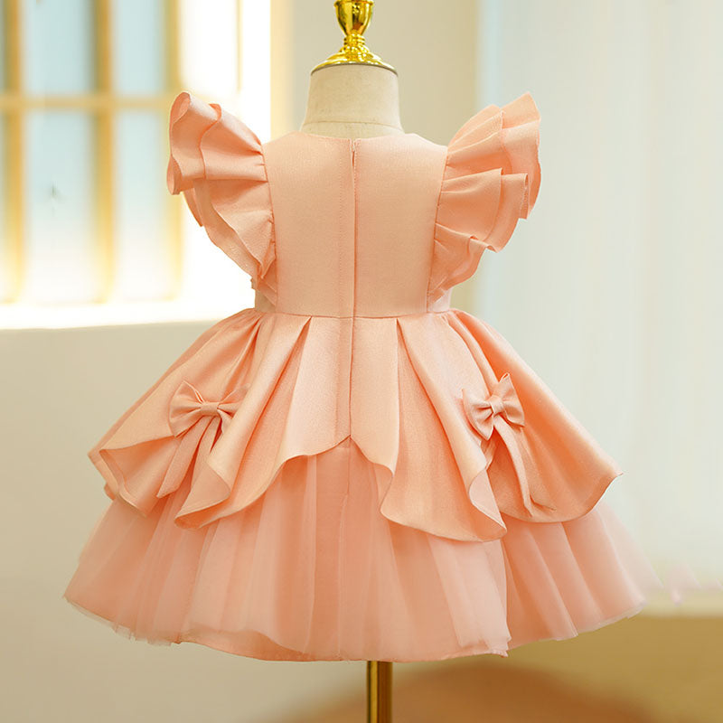 Girl Bow-knot Birthday Wedding Princess Dress