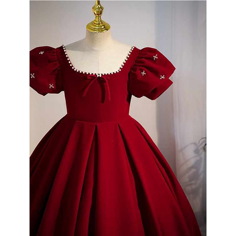 Luxury Girl Red Beauty Piano Princess Dress