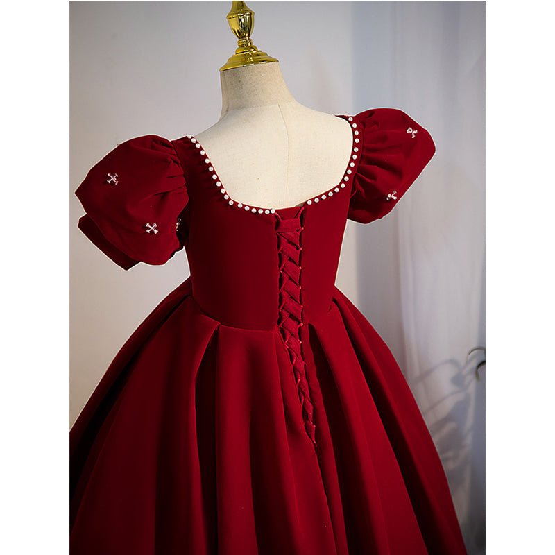Luxury Girl Red Beauty Piano Princess Dress