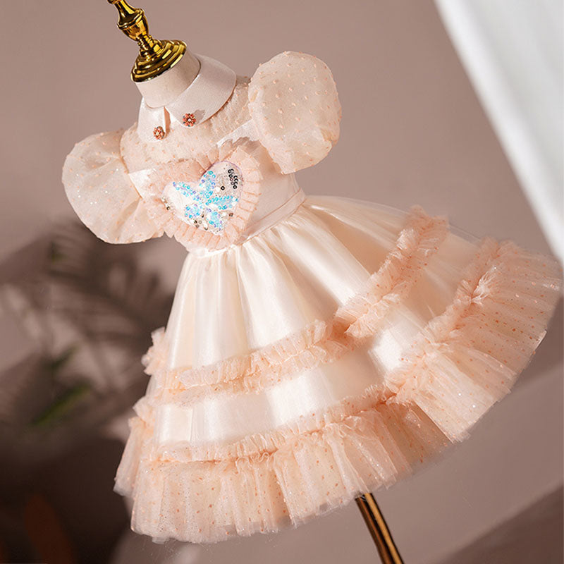 Cute Girl  Birthday Wedding Princess Dress