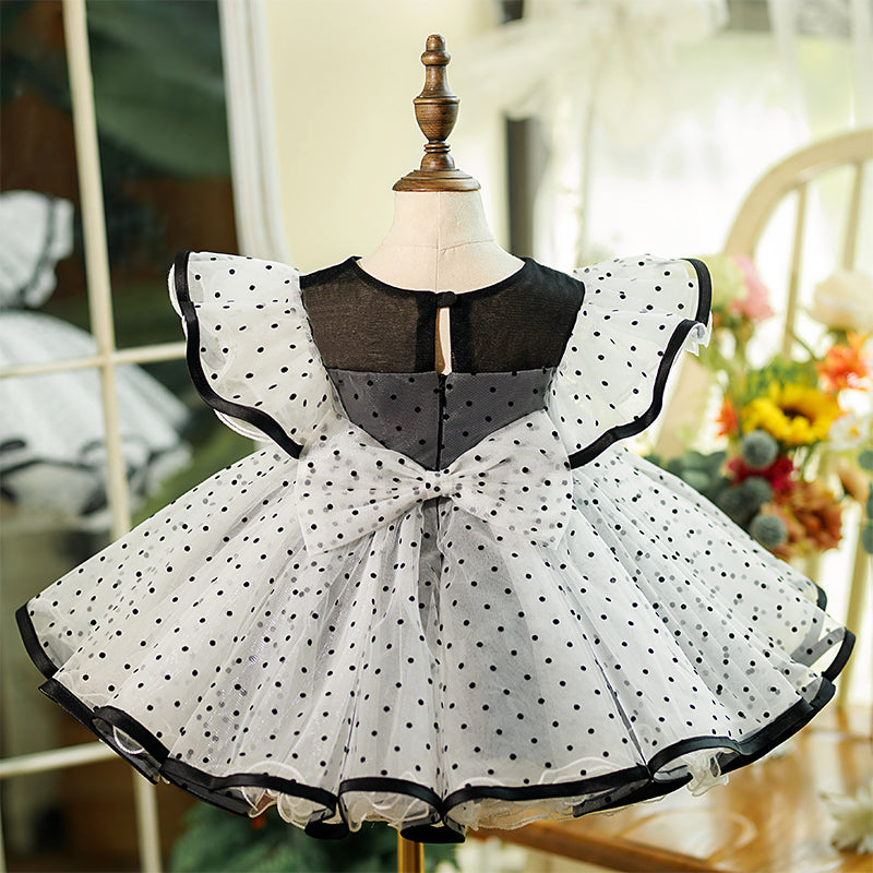Baby Girls Polka Dots Wedding Birthday Princess Dress