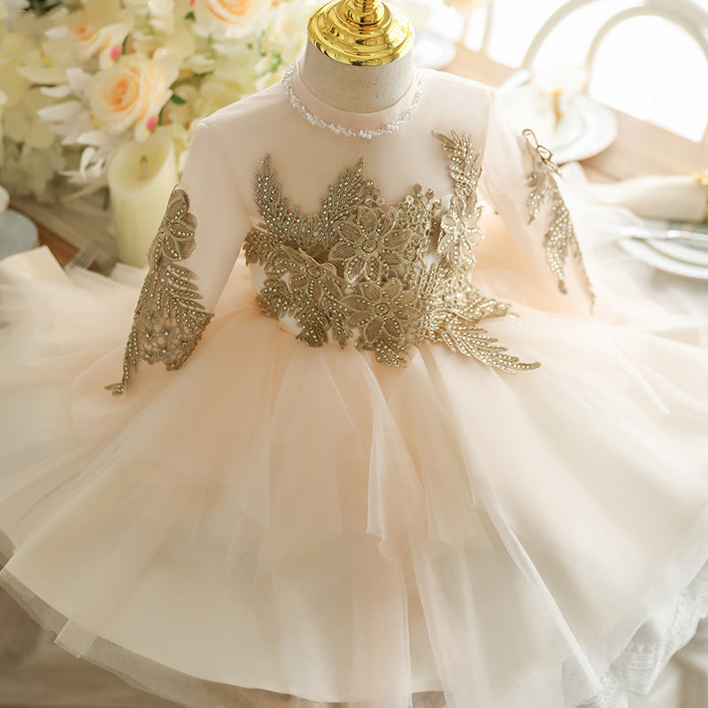 Flower Girl Dress Toddler Ball Gowns Flower Summer Embroidery Princess Dress