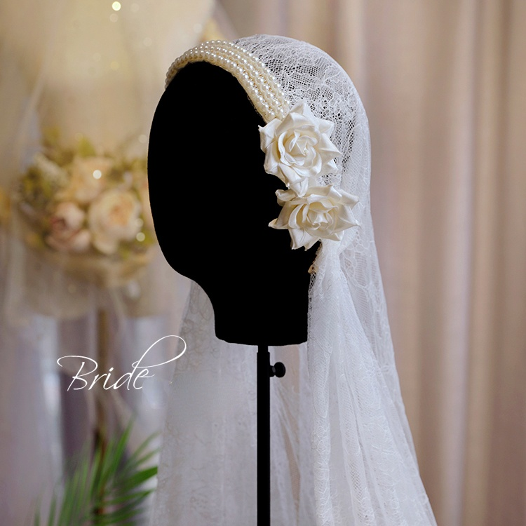 Hand-made Vintage Lace Veil Hat