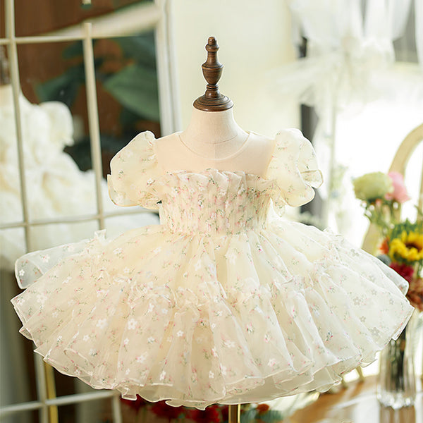 Flower Puffy Birthday Party Princess Dress