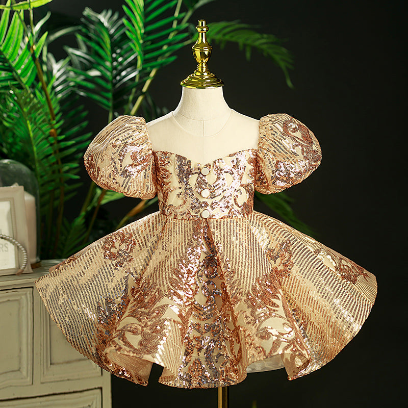 Baby Girl Luxury Birthday Party Dress Sequin Puffy Princess Dress marryshe Baby Girl Luxury Birthday Party Dress Sequin Puffy Princess Dress marryshe