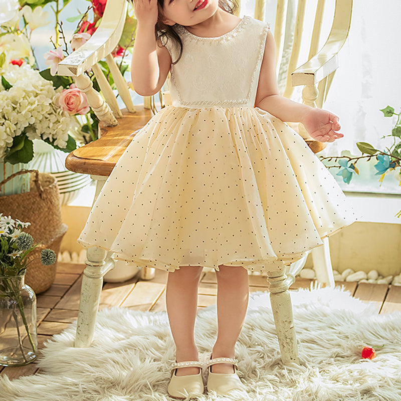 Baby Girl Polka Dots Party Birthday Princess Dress