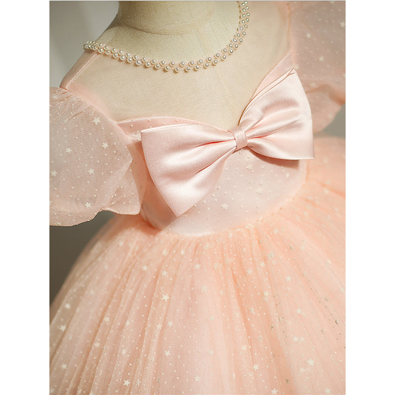 Luxury Girl Mesh Birthday Party Evening Dress