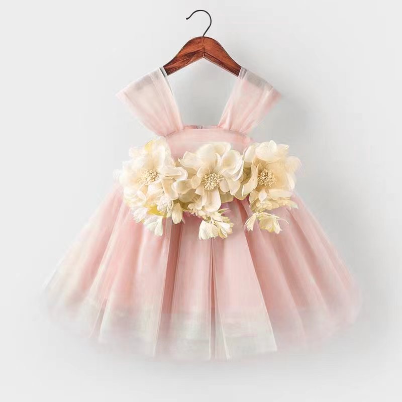 Baby Flower Girl Dress Toddler Birthday Party Dress Summer Green Cake Puffy Girl Formal Dresses