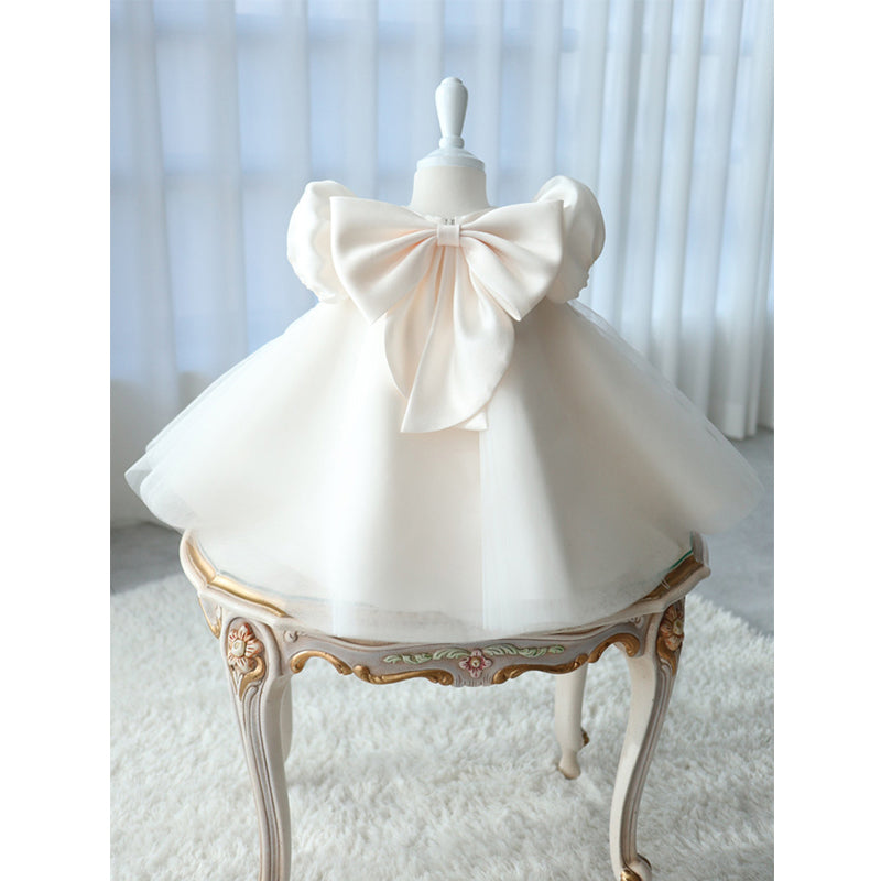 Elegant Baby Girls Baptism Dress First Birthday Princess Dress