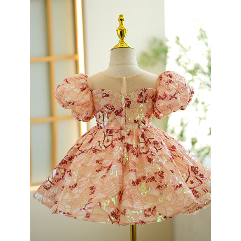 Luxurious Baby Girls  Dress First Birthday Flower Girls Princess Dress